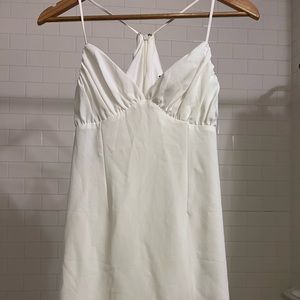 White ruched Cami Dress